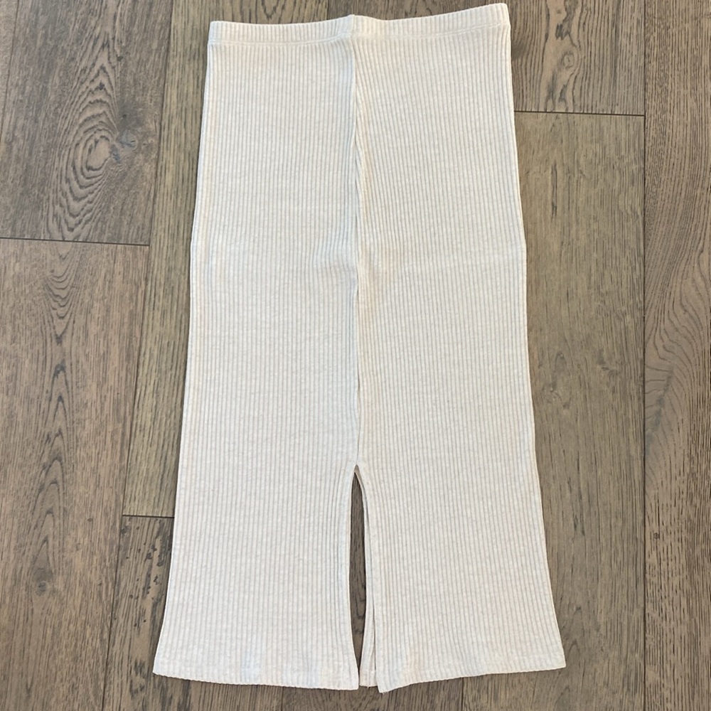 Amour Vert Cream Ribbed Pencil Skirt - Picture 3 of 3